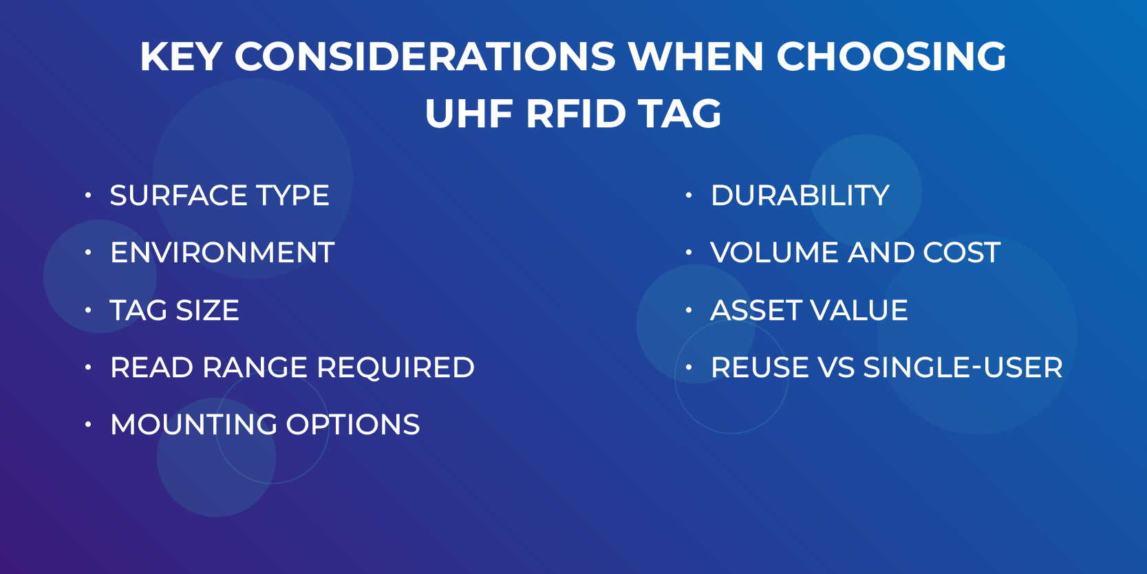 Key Considerations When Choosing a UHF RFID Tag