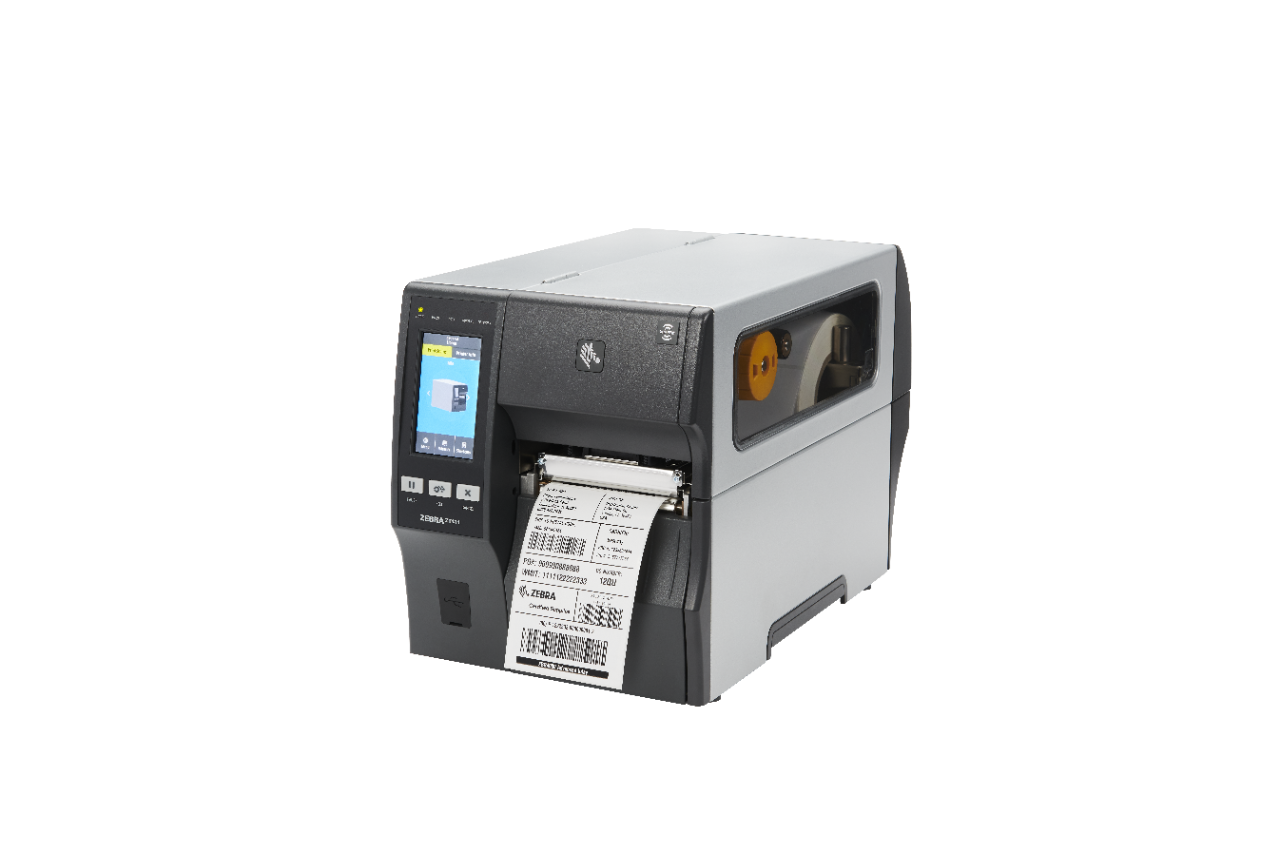 ZT411 Industrial RFID Printer printing a 4 inch width RFID label